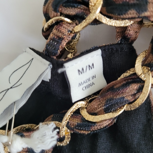 Joie Leopard Print Chained Neck Halter Top - Picture 10 of 10